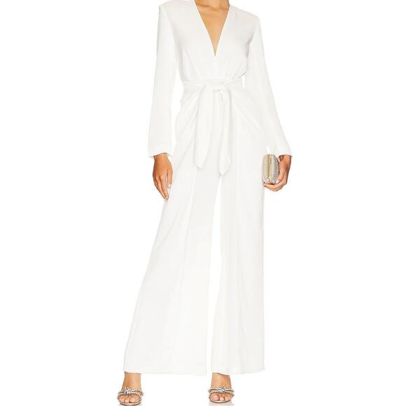 Misha Lotti Satin Jumpsuit Ivory - Picture 11 of 11